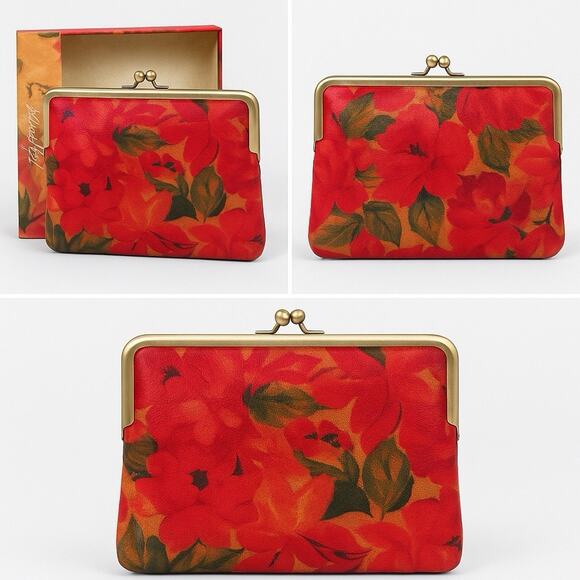 Patricia Nash Handbags - Patricia Nash Savena Wristlet First Bloom Leather Floral Kisslock Wallet NIB